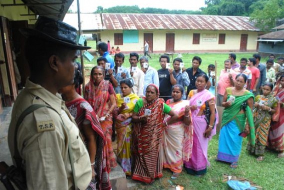 Tripura votes for gram panchayats Tripura votes for gram panchayats